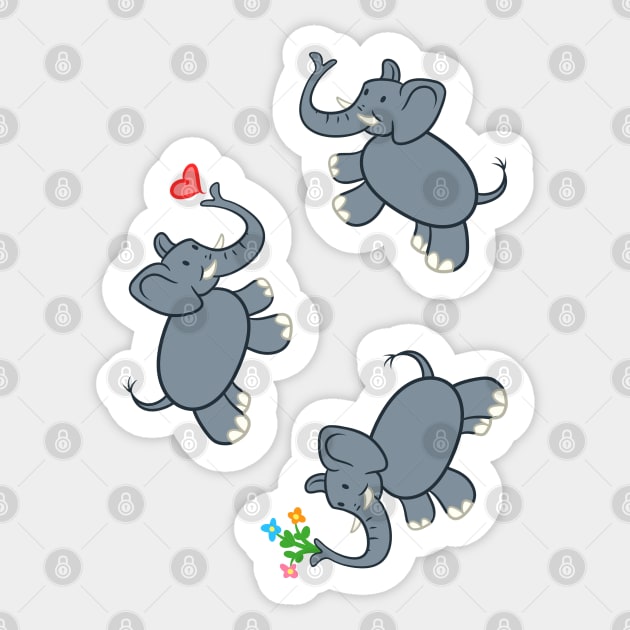 Elephants! Sticker by Kashidoodles